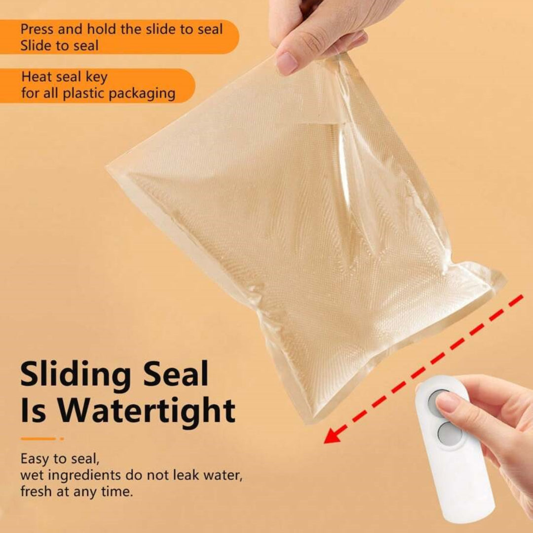 Mini Bag Sealer Rechargeable Bag Sealer 2 in 1 Bag Sealer Heat Seal with Cutter