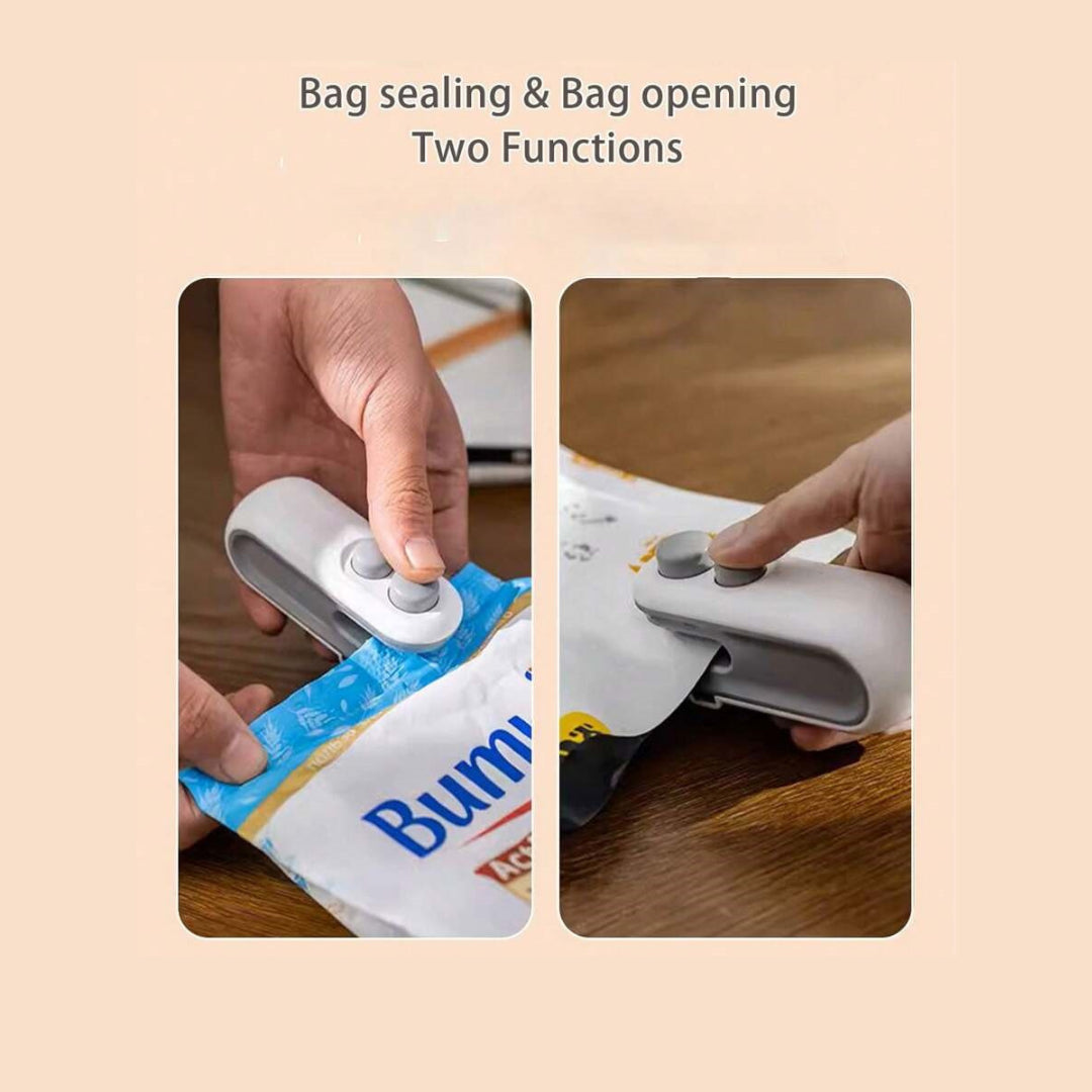 Mini Bag Sealer Rechargeable Bag Sealer 2 in 1 Bag Sealer Heat Seal with Cutter