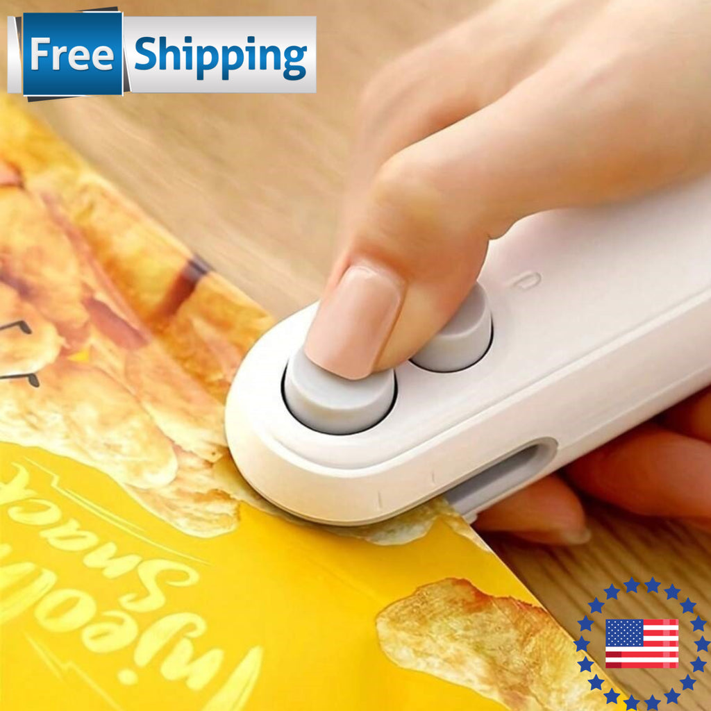 Mini Bag Sealer Rechargeable Bag Sealer 2 in 1 Bag Sealer Heat Seal with Cutter